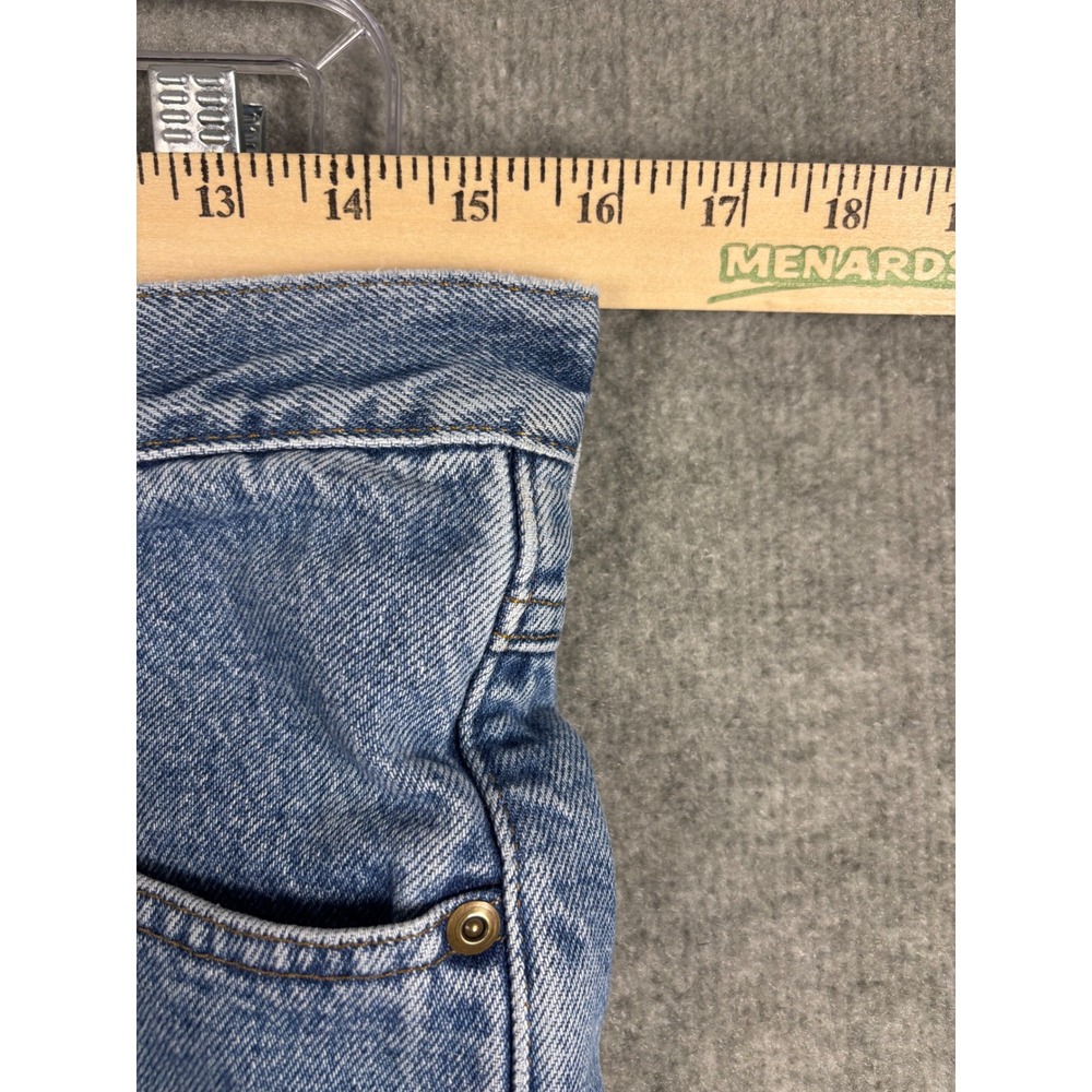 Vintage LL Bean Double L Classic Fit Fleece Lined‎ Jeans 32x31 Light Blue 0AJ81 - Picture 8 of 11